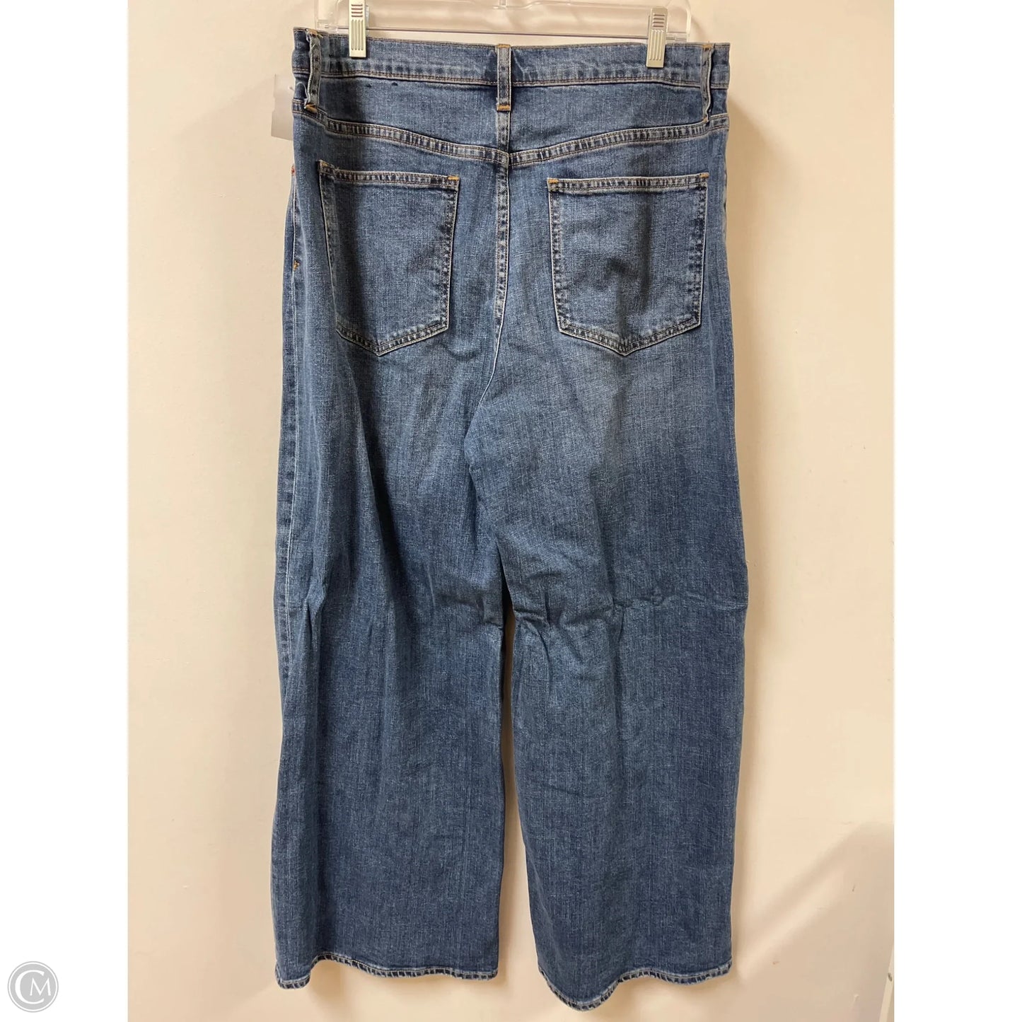 Jeans Wide Leg By Gap In Blue Denim, Size: 16