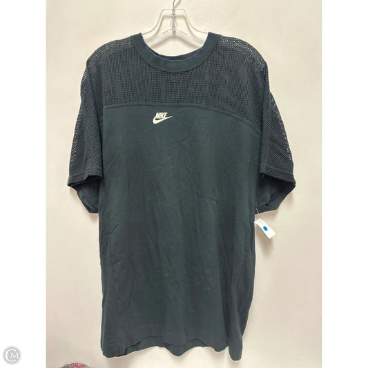 Athletic Top Short Sleeve By Nike In Black, Size: Xl