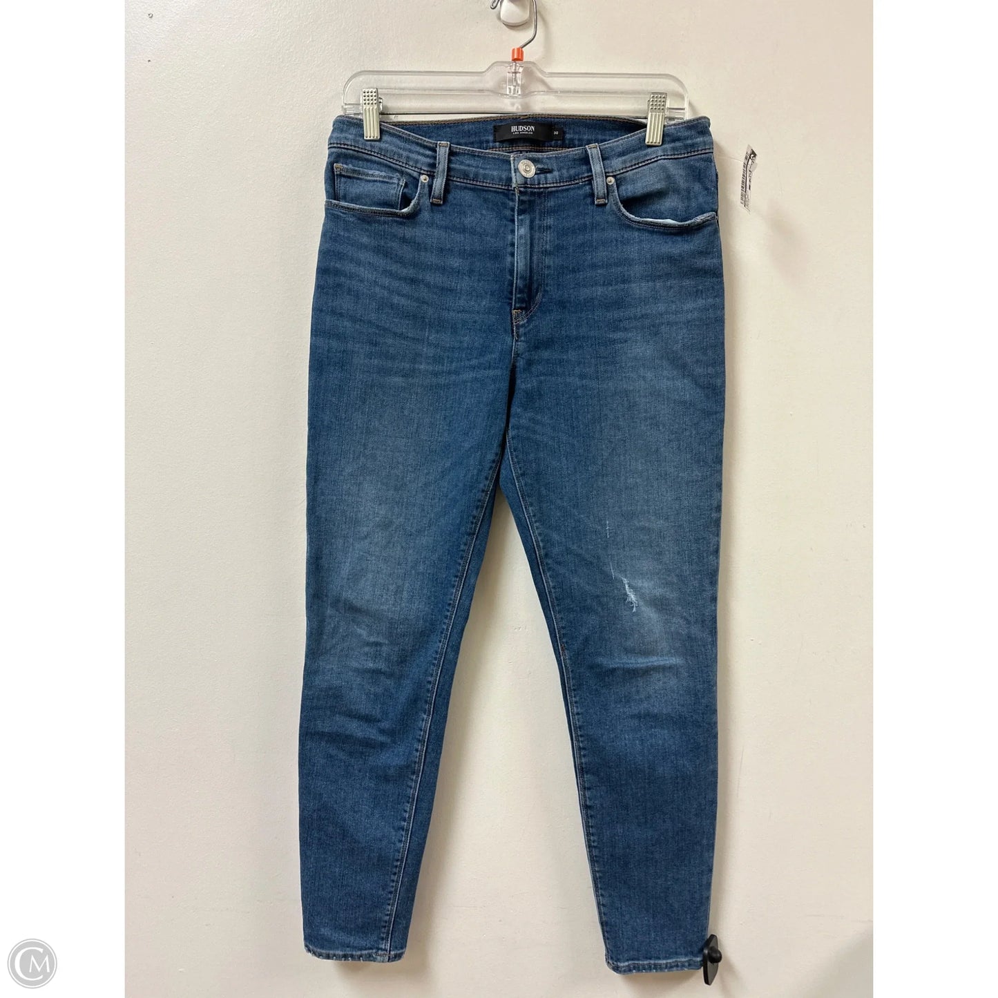 Jeans Skinny By Hudson In Blue Denim, Size: 10