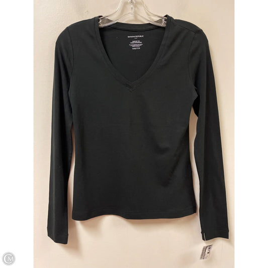 Top Long Sleeve Basic By Banana Republic In Black, Size: Xs