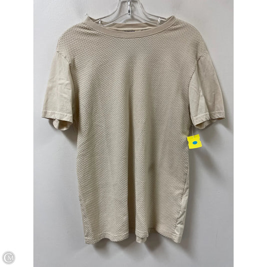 Tunic Short Sleeve By Clothes Mentor In Cream, Size: M