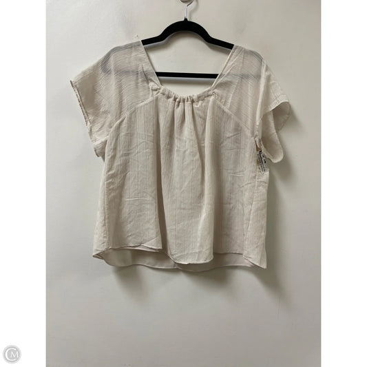 Top Short Sleeve By Club Monaco In Cream, Size: S