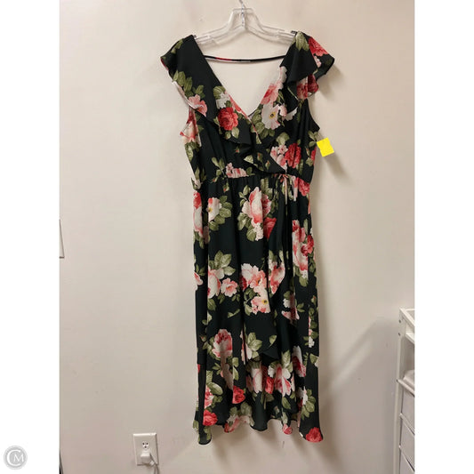 Dress Casual Maxi By Socialite In Floral Print, Size: Xl