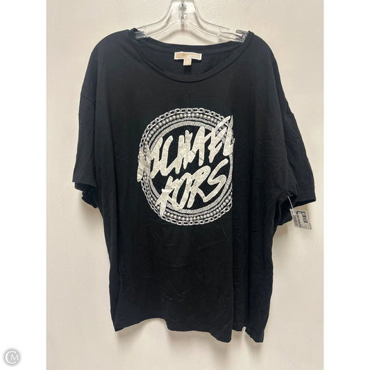 Top Short Sleeve By Michael By Michael Kors In Black, Size: 3x