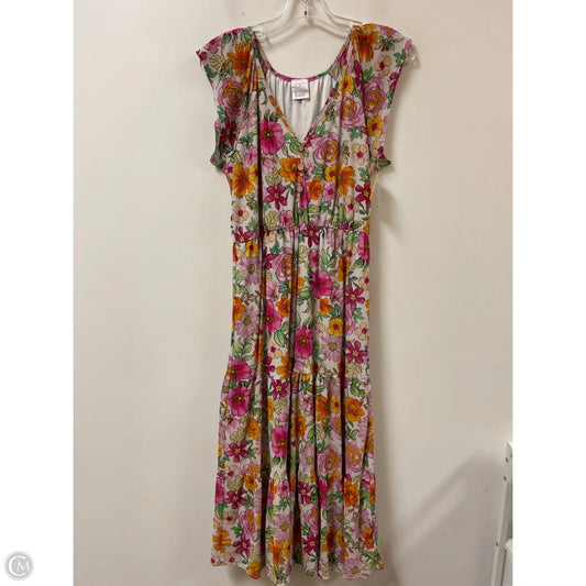 Dress Casual Midi By Clothes Mentor In Floral Print, Size: S