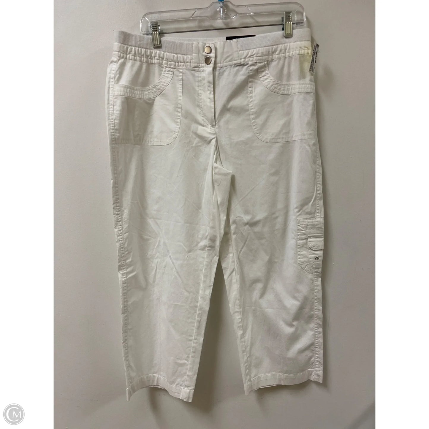 Pants Cropped By Rafaella In White, Size: 10