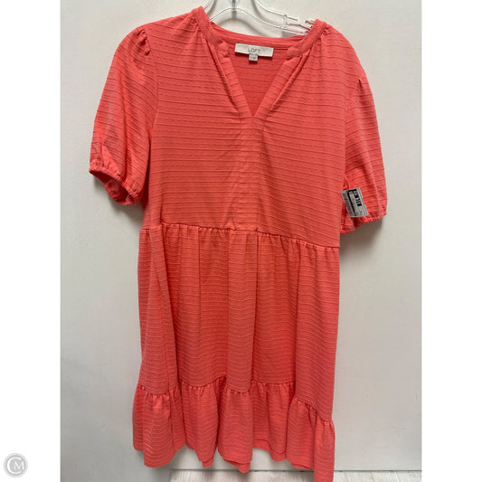Dress Casual Midi By Loft In Peach, Size: M