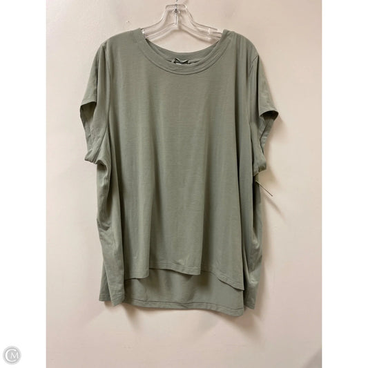 Athletic Top Short Sleeve By Athleta In Green, Size: 1x