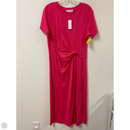 Dress Casual Maxi By Loft In Pink, Size: M
