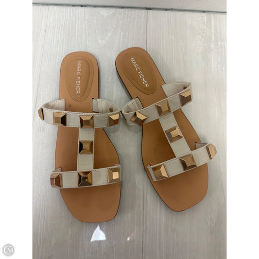 Sandals Flats By Marc Fisher In Cream, Size: 8