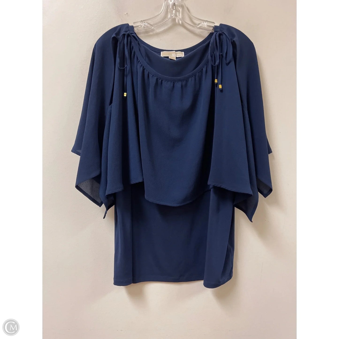 Top Short Sleeve By Michael By Michael Kors In Navy, Size: 1x