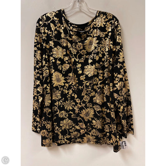 Top Long Sleeve By Chicos In Gold, Size: 2x