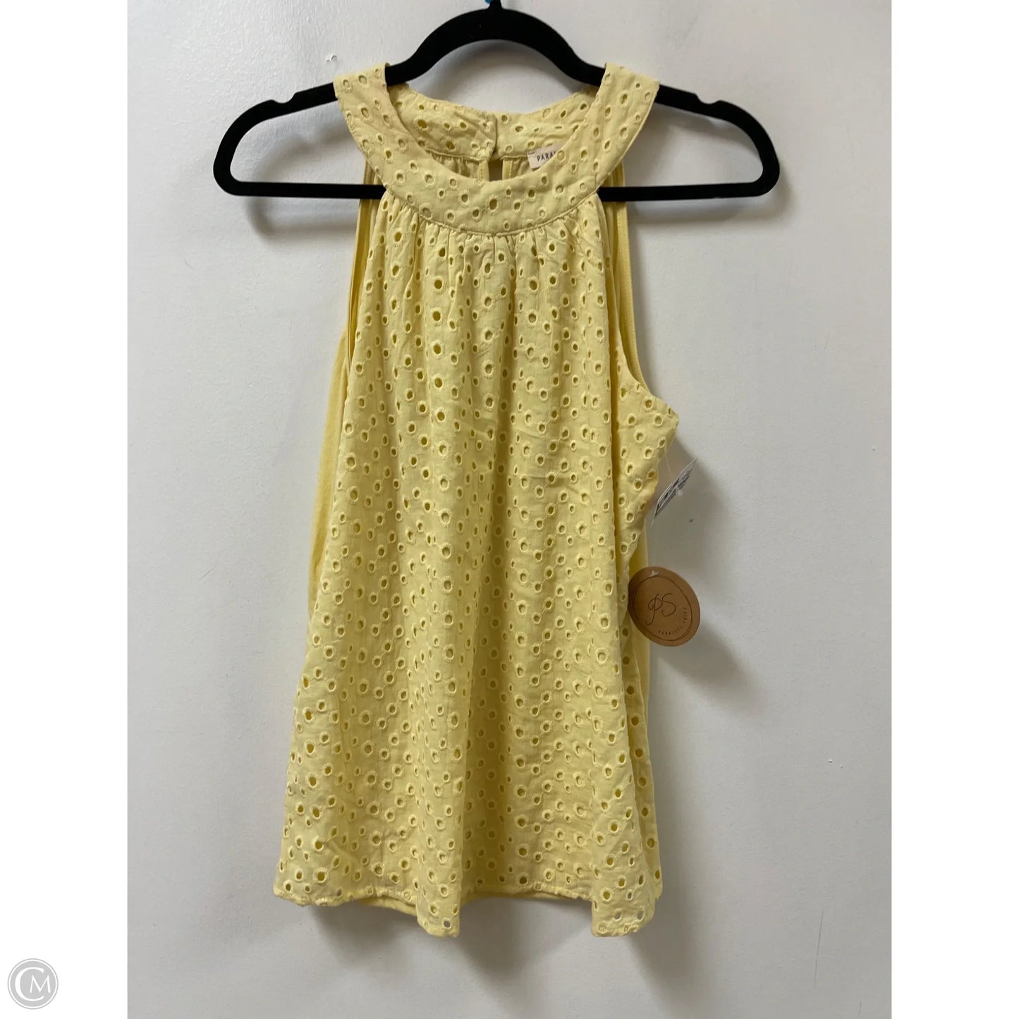 Top Sleeveless By Clothes Mentor In Yellow, Size: L