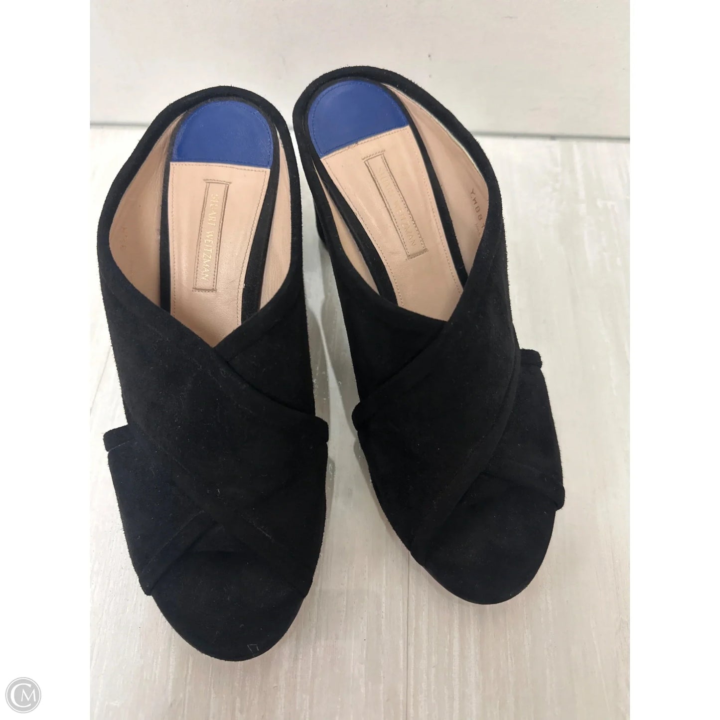 Sandals Designer By Stuart Weitzman In Black, Size: 9.5