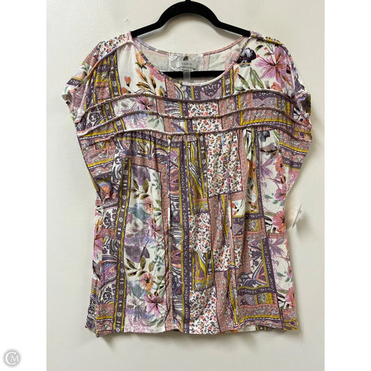 Top Short Sleeve By Cupio In Multi-colored, Size: Xl