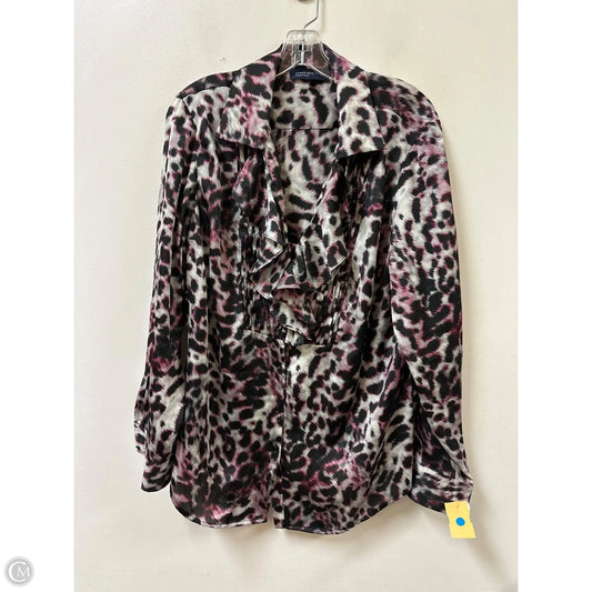 Top Long Sleeve By Jones New York In Grey, Size: Xl