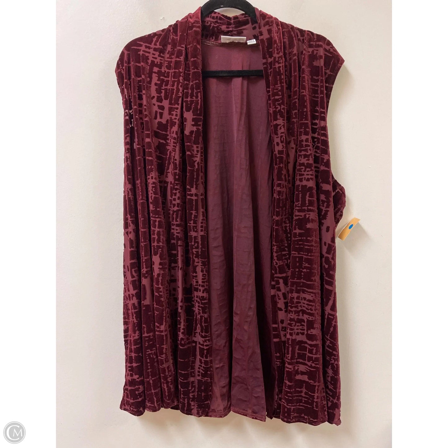 Vest Other By Susan Graver In Red, Size: 2x