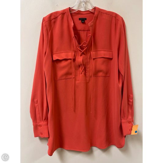 Tunic Long Sleeve By Ann Taylor In Coral, Size: M