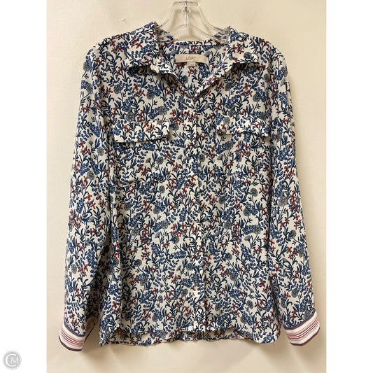 Top Long Sleeve By Loft In Cream, Size: M