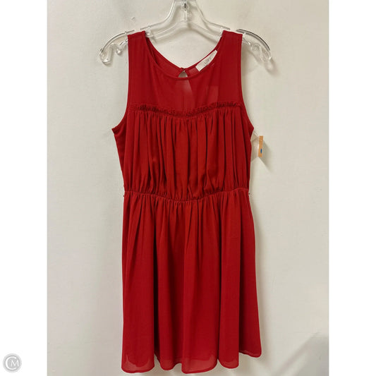 Dress Casual Midi By Loft In Red, Size: S