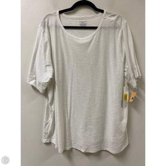 Top Short Sleeve By West Bound In White, Size: 2x
