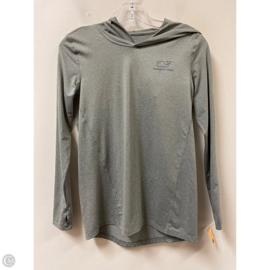 Athletic Top Long Sleeve Hoodie By Vineyard Vines In Grey, Size: L