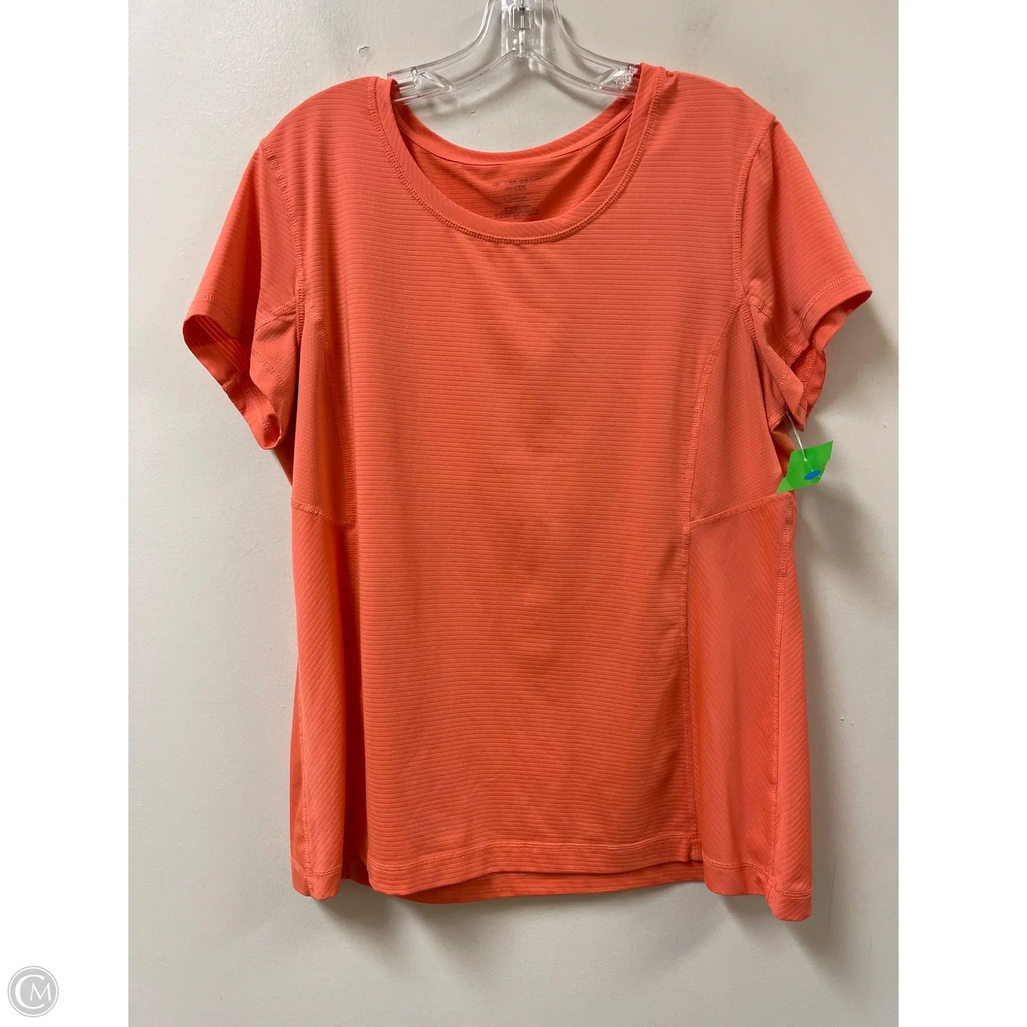 Athletic Top Short Sleeve By Tek Gear In Orange, Size: Xl