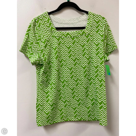 Top Short Sleeve By Kim Rogers In Green, Size: Lp