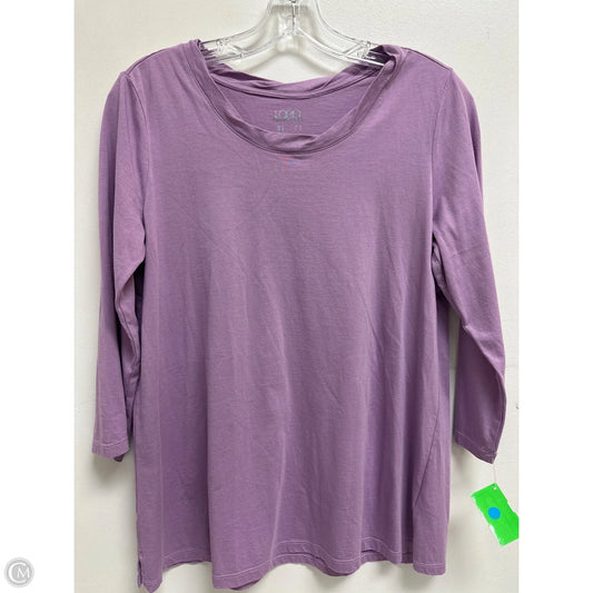 Top Long Sleeve Basic By Logo In Purple, Size: S