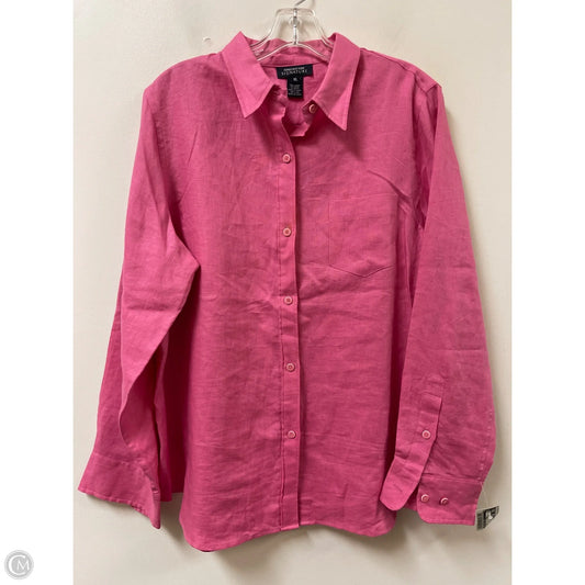 Top Long Sleeve By Jones New York In Pink, Size: Xl