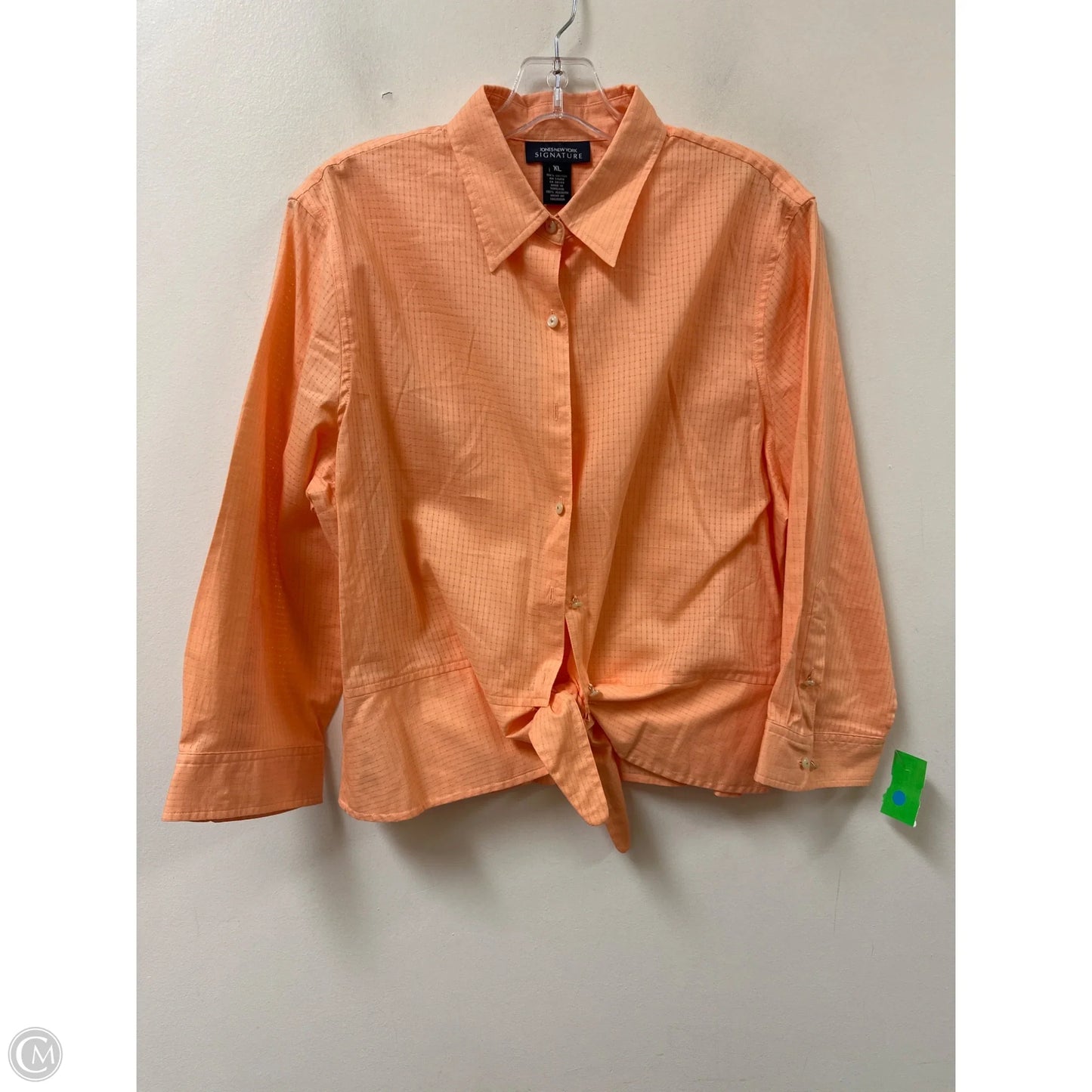 Top Long Sleeve By Jones New York In Orange, Size: Xl