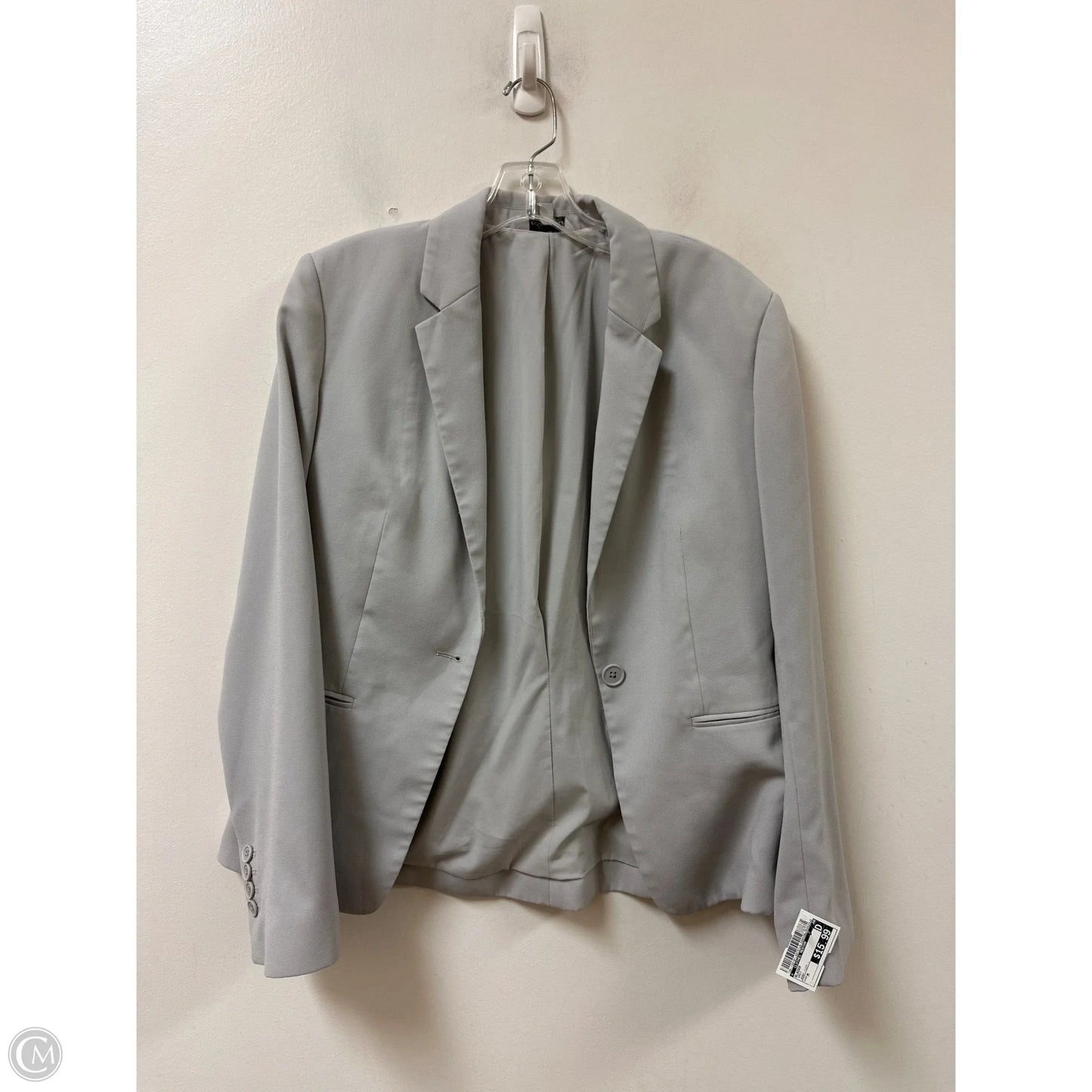 Blazer By Clothes Mentor In Grey, Size: M
