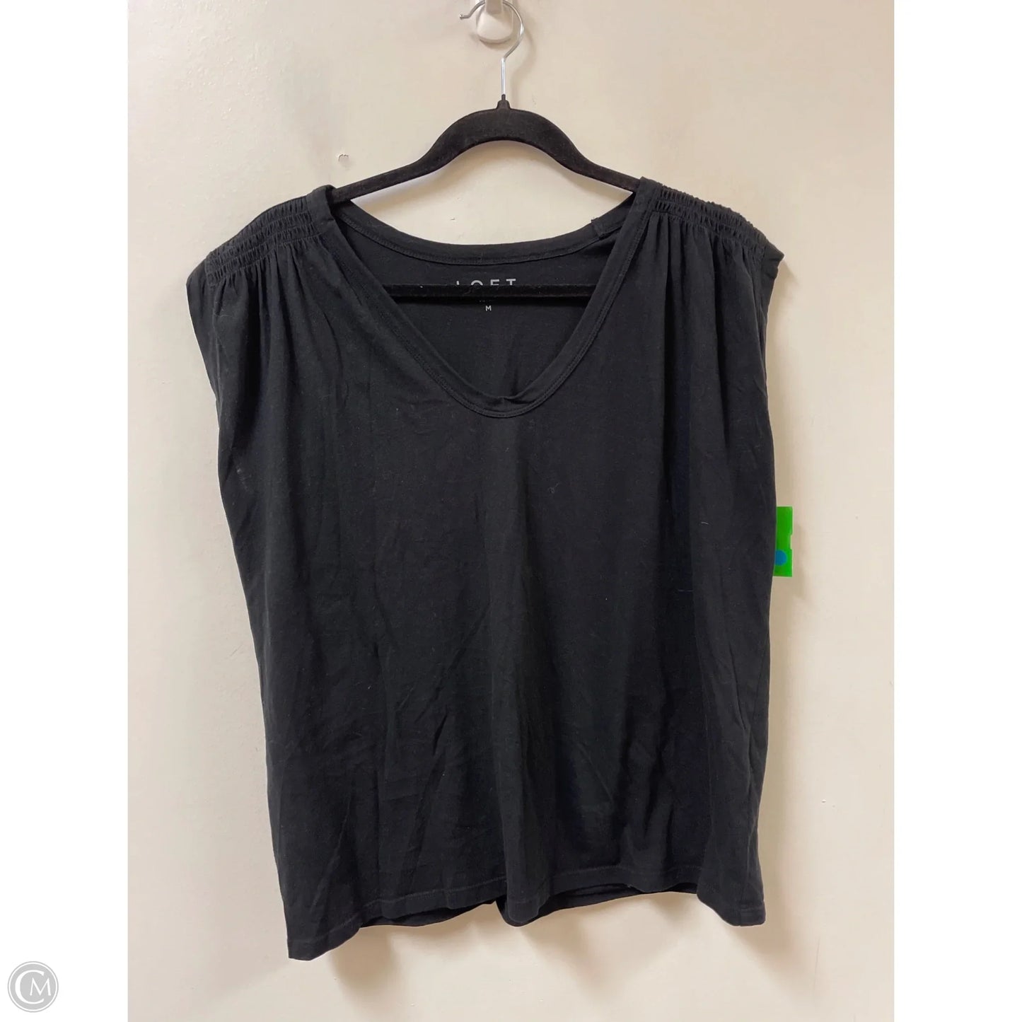 Top Sleeveless By Loft In Black, Size: M