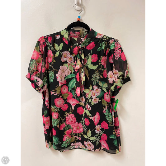 Top Short Sleeve Designer By Karl Lagerfeld In Black, Size: S