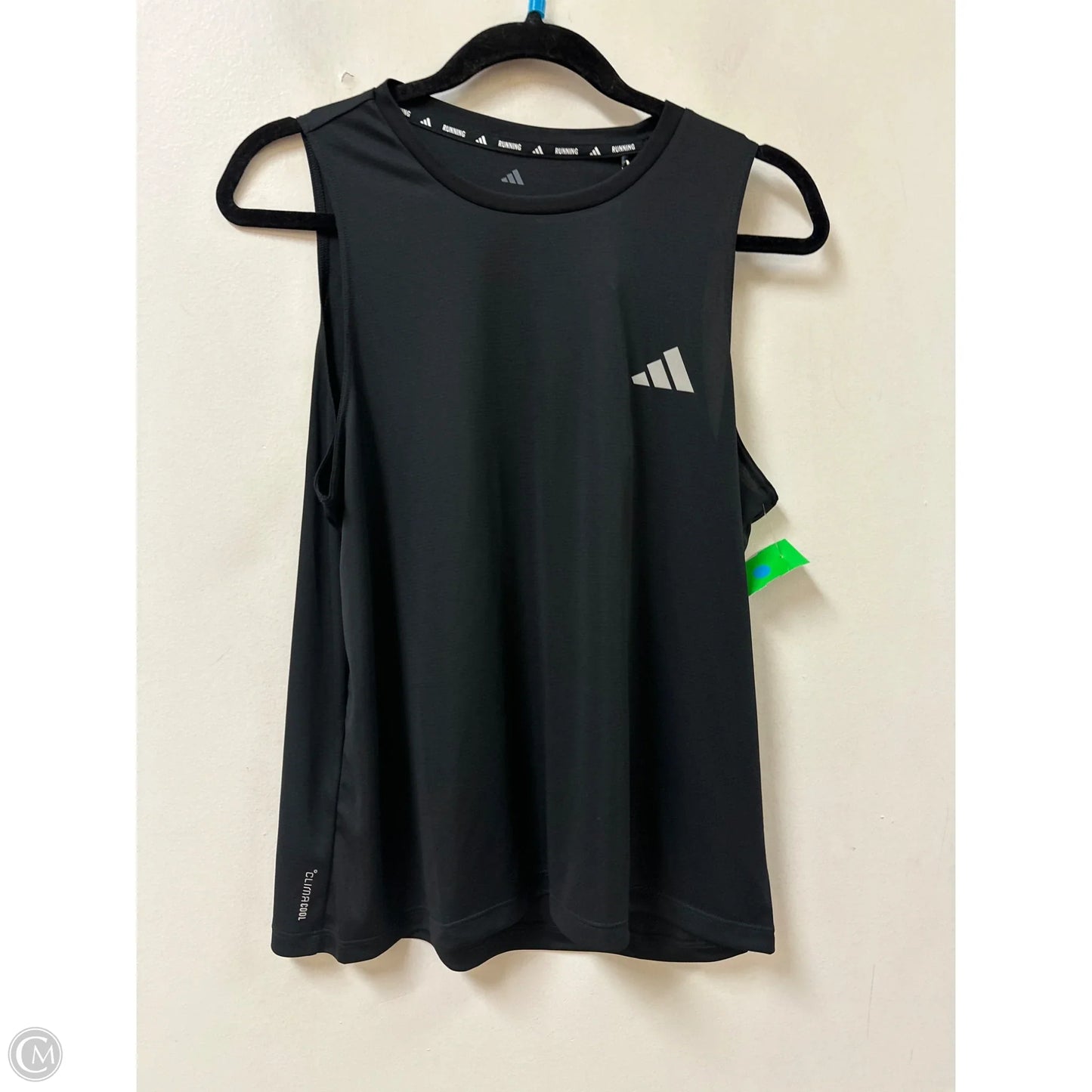 Athletic Tank Top By Adidas In Black, Size: M