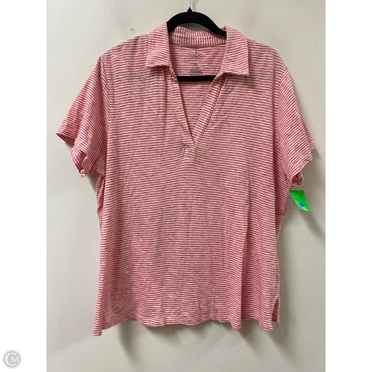 Top Short Sleeve By St Johns Bay In Red, Size: 2x