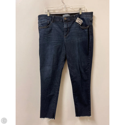 Jeans Skinny By Wit & Wisdom In Blue Denim, Size: 18