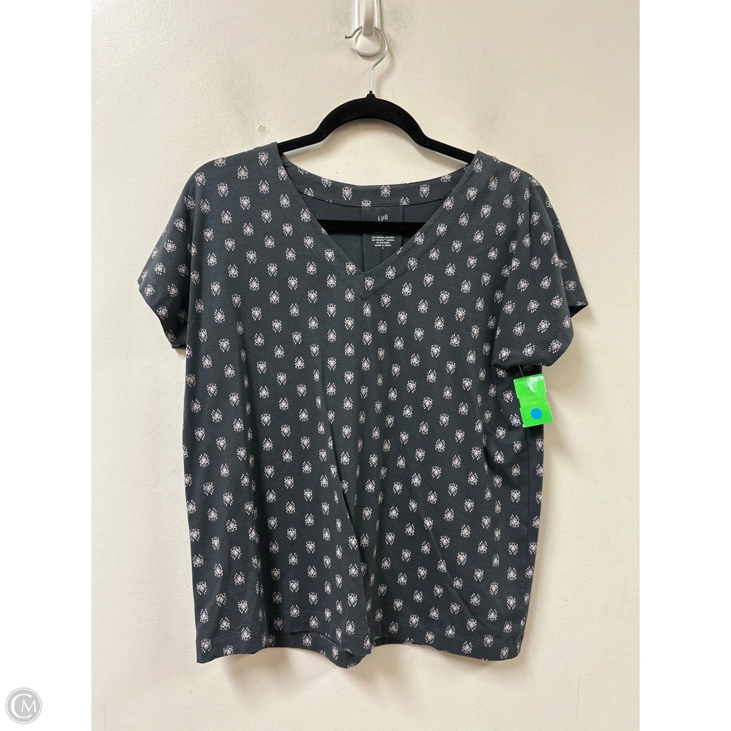 Top Short Sleeve By J. Jill In Grey, Size: S