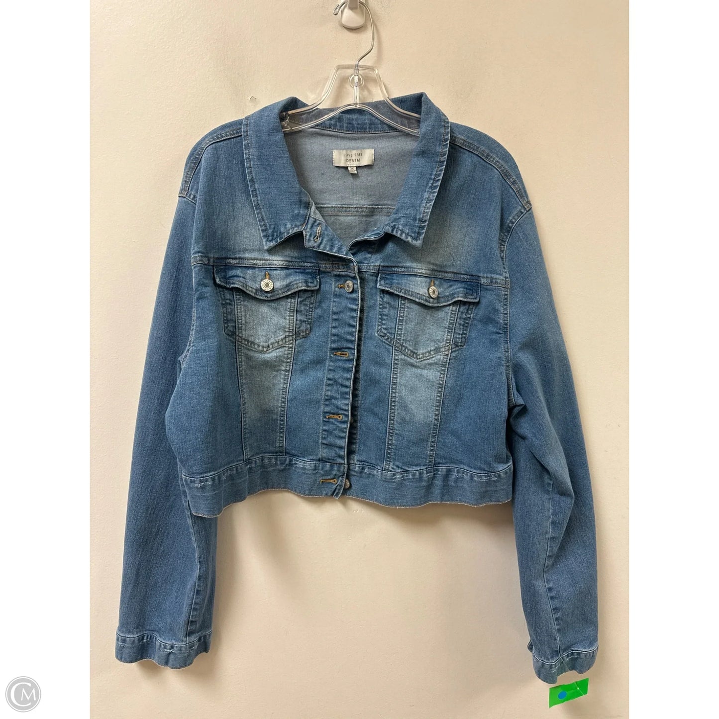 Jacket Denim By Love Tree In Blue Denim, Size: 3x