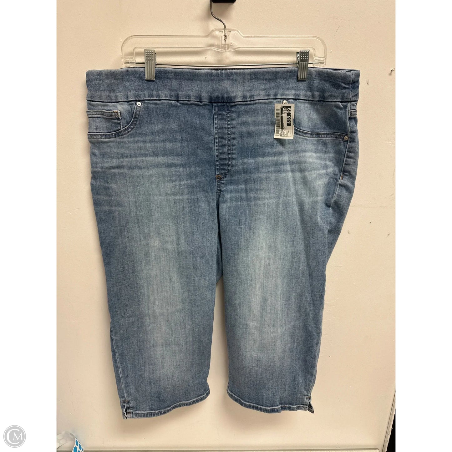 Jeans Cropped By Chicos In Blue Denim, Size: 16