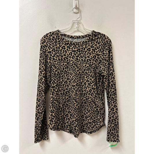 Top Long Sleeve Basic By No Boundaries In Animal Print, Size: L