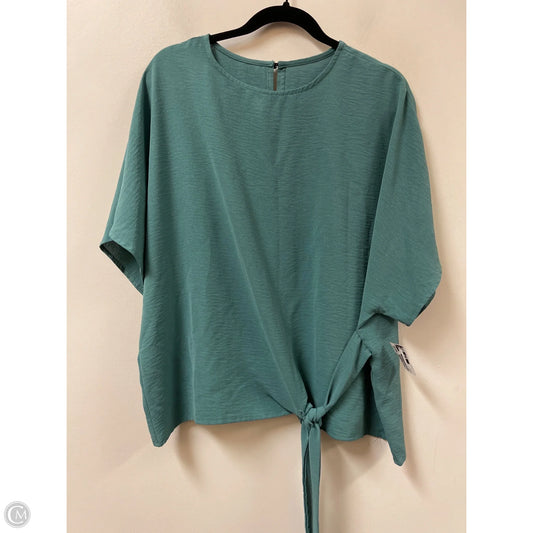Top Short Sleeve By Shein In Green, Size: Xl