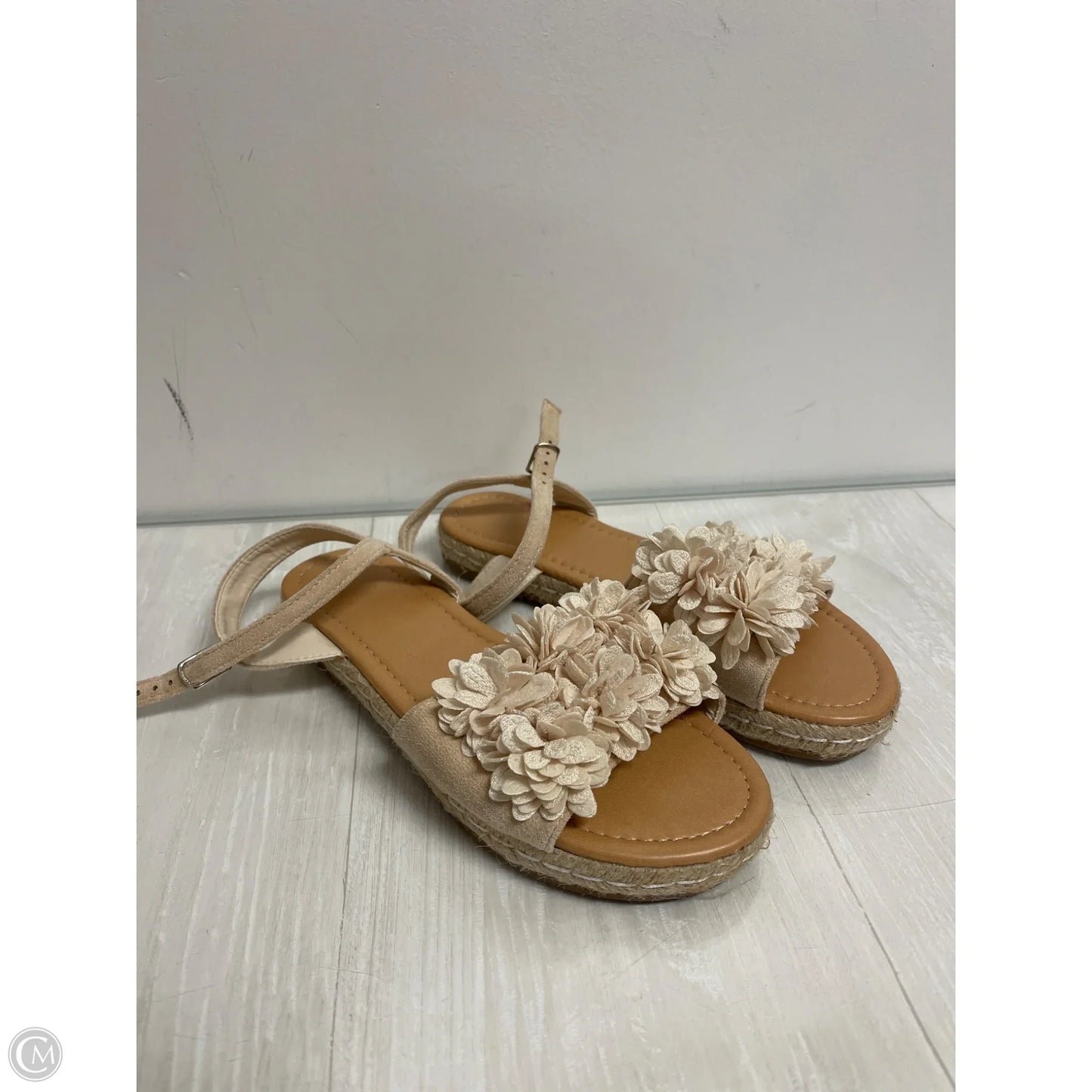 Sandals Flats By Clothes Mentor In Tan, Size: 7