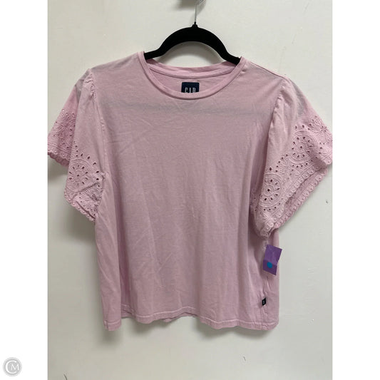 Top Short Sleeve By Gap In Pink, Size: L