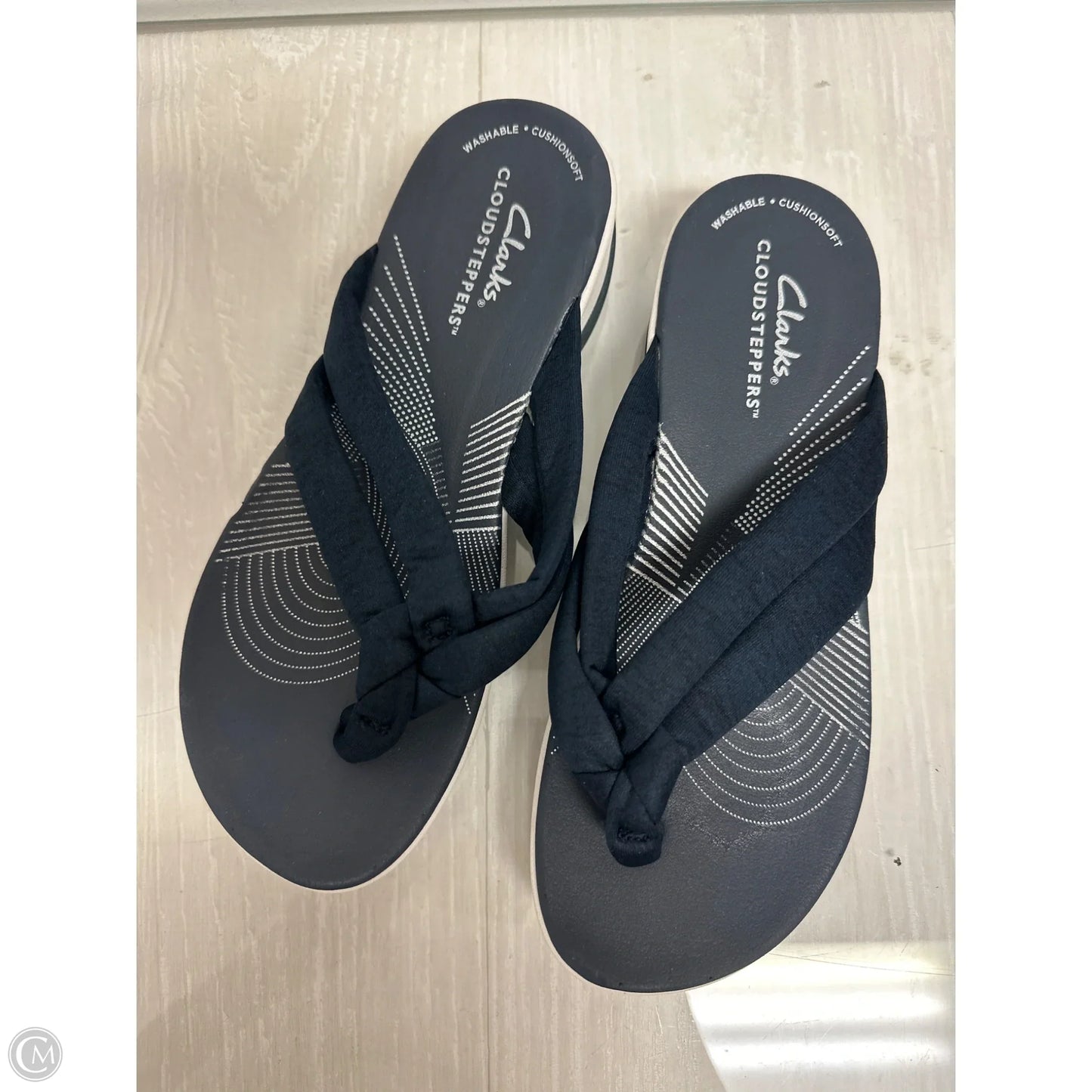 Sandals Flats By Clarks In Navy, Size: 6