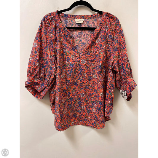 Top Short Sleeve By Universal Thread In Orange, Size: 2x