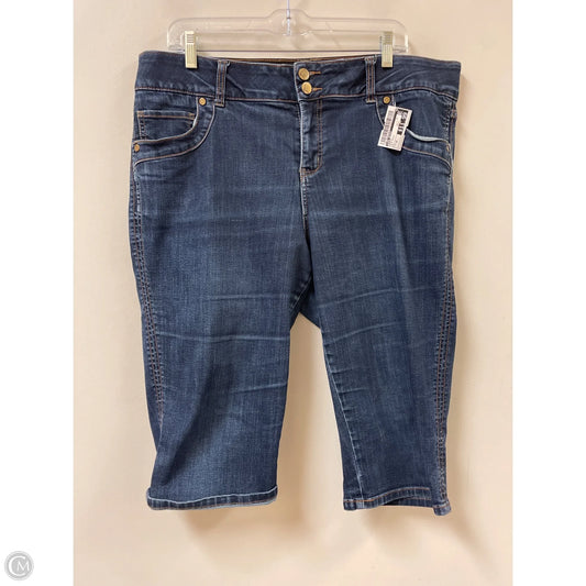 Shorts By Lane Bryant In Blue Denim, Size: 16