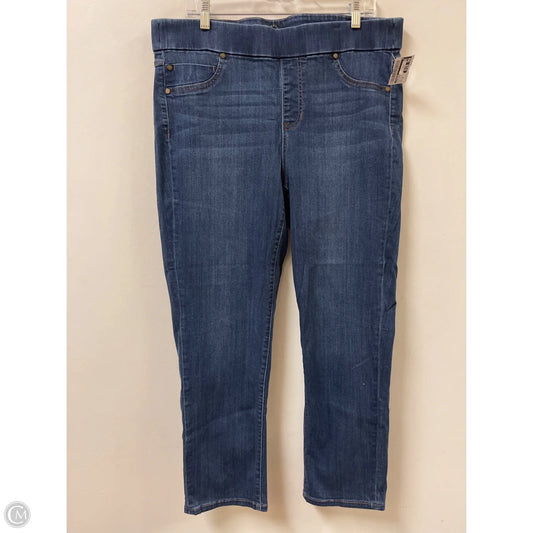 Jeans Skinny By Liverpool In Blue Denim, Size: 16