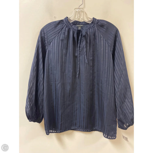 Top Long Sleeve By Ann Taylor In Navy, Size: Xs