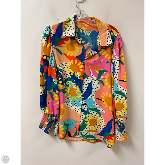 Top Long Sleeve By Clothes Mentor In Multi-colored, Size: M